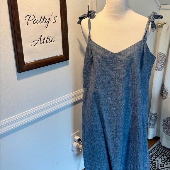 J. Crew Dresses & Skirts - J. Crew Denim Tie-Strap Dress